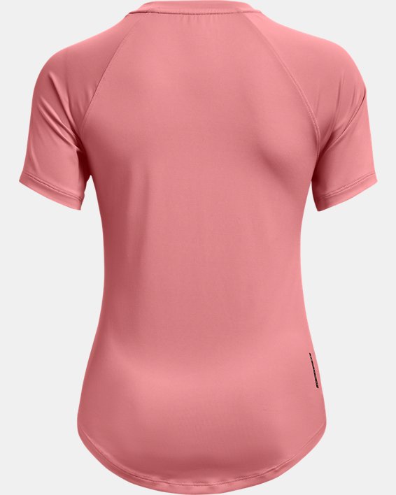 Women's UA RUSH™ HeatGear® Mesh Short Sleeve, Pink, pdpMainDesktop image number 6